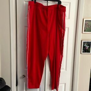 RED PLUS SIZE CHAMPION TRACK PANTS